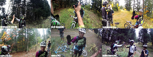 Comparatif 9 caméras embarquées pour le sport : session VTT enduro