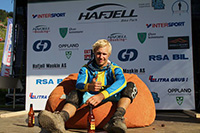 Robin Wallner sur le hot seat des championnats d'Europe de VTT de descente à Hafjell, en Norvège