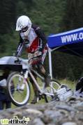 Quentin Derbier pendant les essais de grille. Championnat de France de VTT 4X 2009, Oz en Oisans.