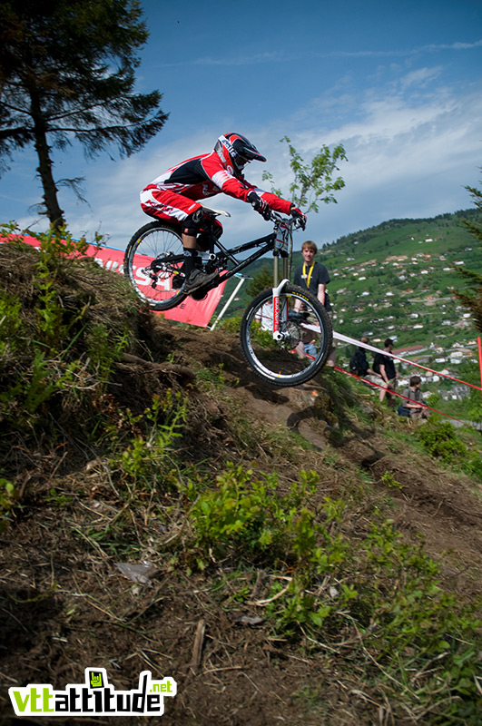 Esteban Deronzier, première sortie en World Cup sous les couleurs du Team Morzine Avoriaz 74.